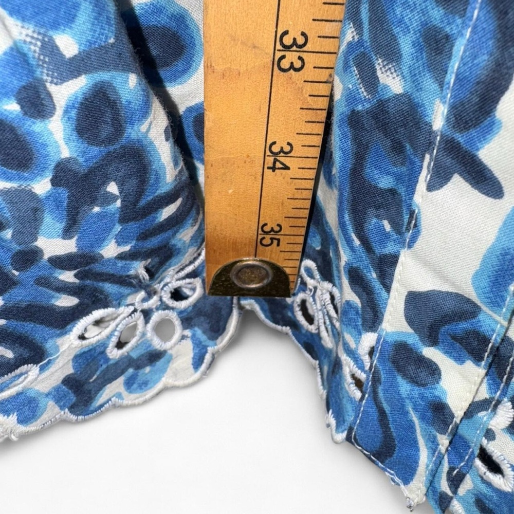 House of Harlow 1960 Blue Floral Ruffle Tiered Midi Dress - Picture 6 of 9